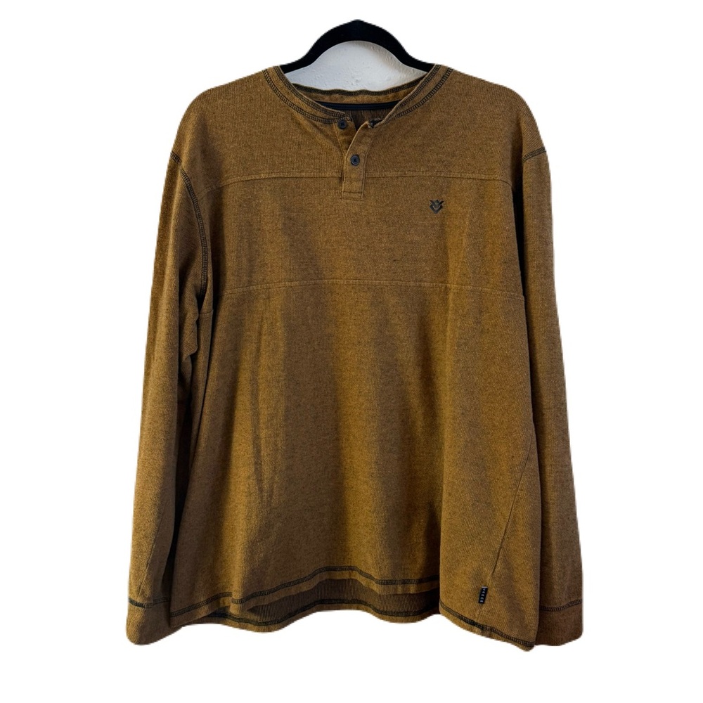 ETE Men's Tan Long Sleeve‎ Henley